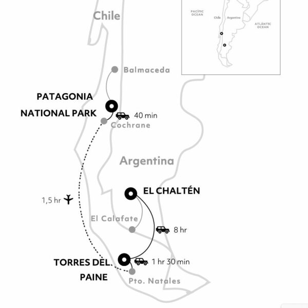 Explora Lodge To Lodge Patagonia Connections Map