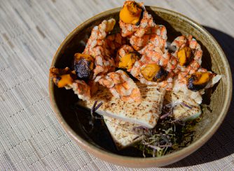 A bowl filled with authentic Chilean cuisine at Explora hotel lodge in San Pedro de Atacama.