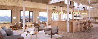 Common areas at the El Calafate lodge