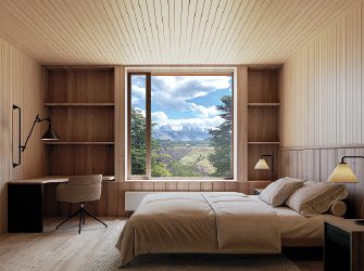 Room in Torres del Paine lodge in Explora's Conservation Reserve