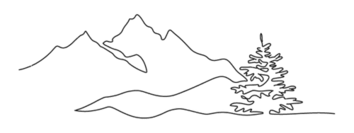 Mountain and tree ilustration