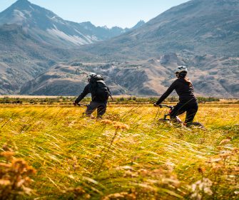 Bike in Patagonian pampa.