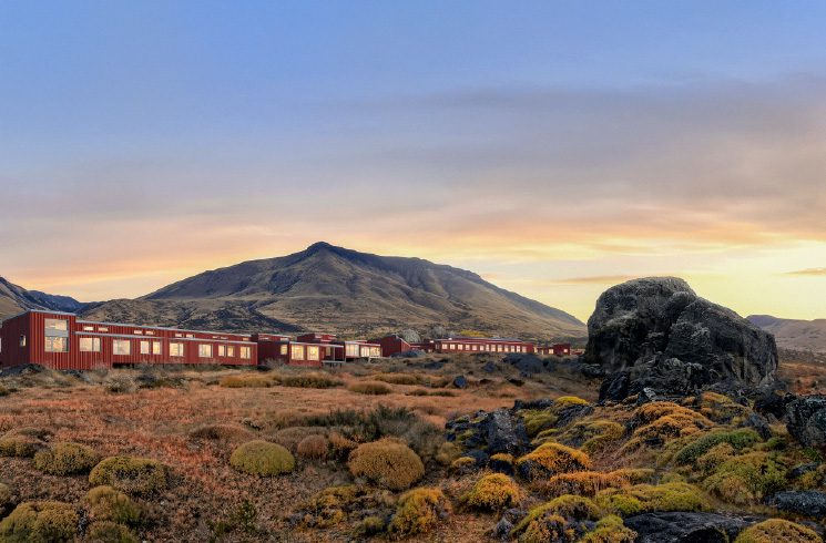 El Calafate Lodge at Sunset